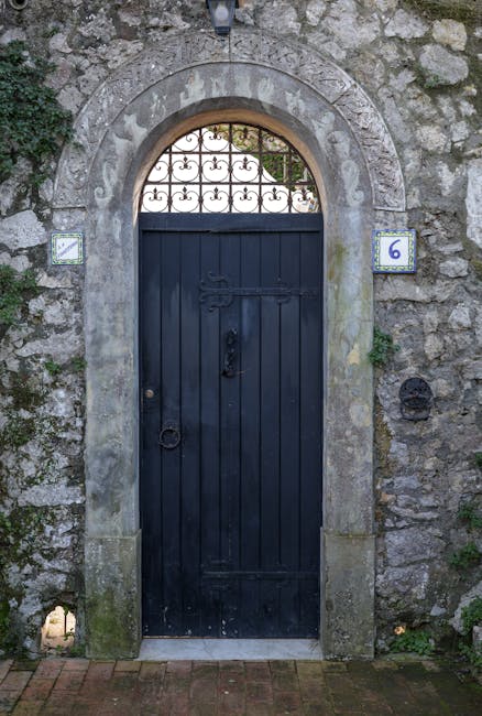 Stone arch door with 6 representing timeless architectural insights